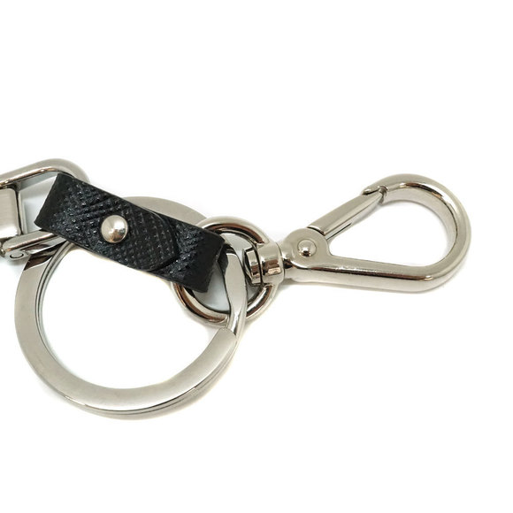 Prada Key Ring Leather Black - Picture 1 of 6
